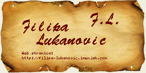 Filipa Lukanović vizit kartica